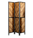 Marlene Herringbone Pattern 3-panel Screen Rustic Tobacco and Black - Imperial Furniture (Las Vegas, NV) - Multi Location