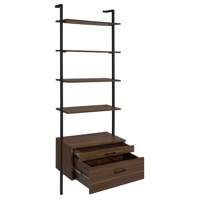 Owens 3-piece 96-inch Wall Mounted Bookshelf Set Walnut - Imperial Furniture (Las Vegas, NV) - Multi Location