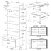 Owens 3-piece 96-inch Wall Mounted Bookshelf Set Walnut - Imperial Furniture (Las Vegas, NV) - Multi Location