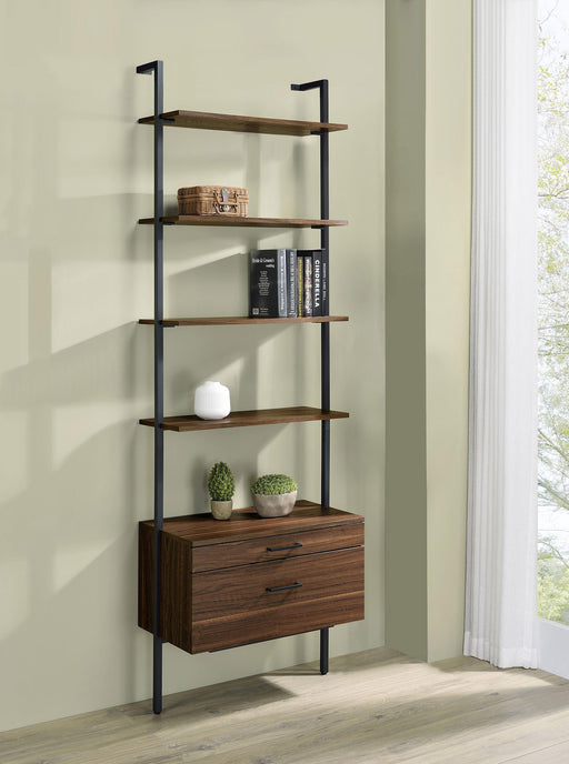 Owens 96-inch 4-shelf Storage Wall Bookshelf Walnut - Imperial Furniture (Las Vegas, NV) - Multi Location