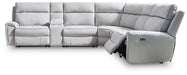 Social Pointe Reclining Sectional with Storage Console - Imperial Furniture (Las Vegas, NV) - Multi Location