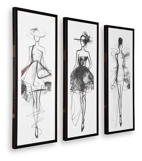 Mckerrick Wall Art Set (Set of 3) - Imperial Furniture (Las Vegas, NV) - Multi Location