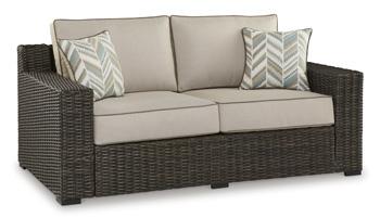Coastline Bay Outdoor Loveseat with Cushion - Imperial Furniture (Las Vegas, NV) - Multi Location