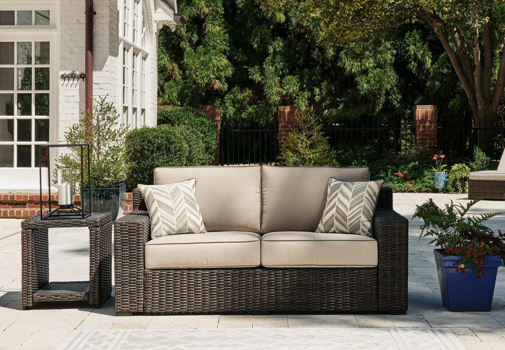 Coastline Bay Outdoor Loveseat with Cushion - Imperial Furniture (Las Vegas, NV) - Multi Location