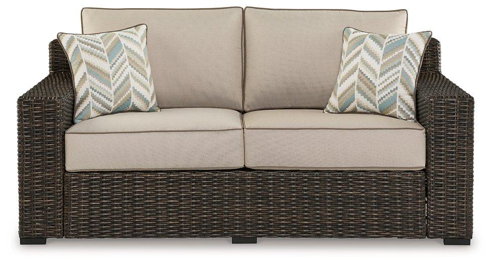 Coastline Bay Outdoor Loveseat with Cushion - Imperial Furniture (Las Vegas, NV) - Multi Location