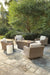 Beachcroft Beachcroft Fire Pit Table with Four Nuvella Swivel Lounge Chairs - Imperial Furniture (Las Vegas, NV) - Multi Location