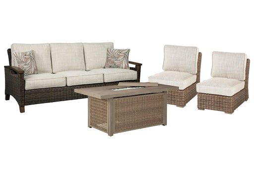 Beachcroft Outdoor Sofa, Lounge Chairs and Fire Pit - Imperial Furniture (Las Vegas, NV) - Multi Location