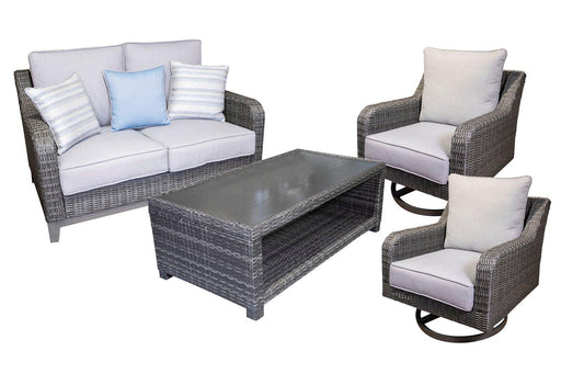 Elite Park Outdoor Loveseat, Lounge Chairs and Cocktail Table - Imperial Furniture (Las Vegas, NV) - Multi Location