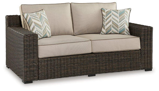 Coastline Bay Outdoor Loveseat with Cushion - Imperial Furniture (Las Vegas, NV) - Multi Location