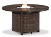 Paradise Trail Paradise Trail Fire Pit Table with 4 Nuvella Swivel Lounge Chairs - Imperial Furniture (Las Vegas, NV) - Multi Location