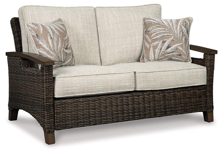 Paradise Trail Outdoor Loveseat, Lounge Chairs and Fire Pit Table - Imperial Furniture (Las Vegas, NV) - Multi Location