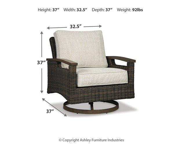 Paradise Trail Paradise Trail Fire Pit Table with 4 Nuvella Swivel Lounge Chairs - Imperial Furniture (Las Vegas, NV) - Multi Location