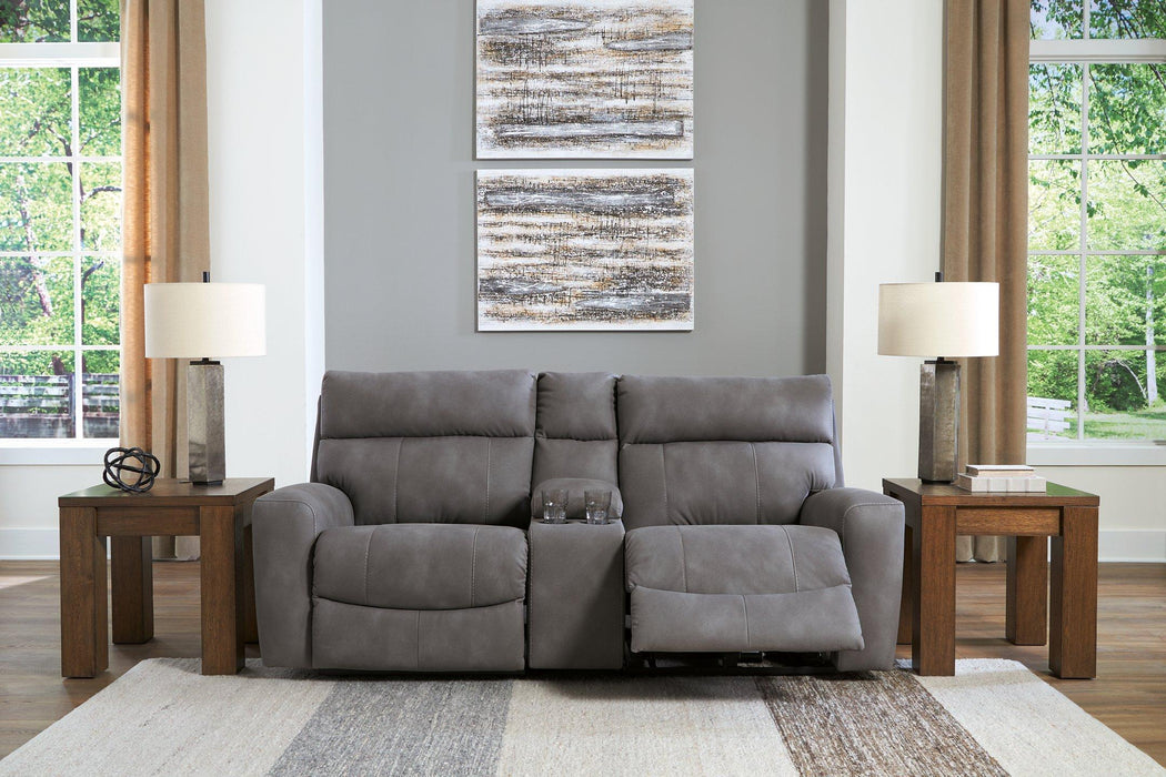Next-Gen DuraPella Power Reclining Sectional Loveseat with Console - Imperial Furniture (Las Vegas, NV) - Multi Location