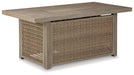 Beachcroft Beachcroft Fire Pit Table with Four Nuvella Swivel Lounge Chairs - Imperial Furniture (Las Vegas, NV) - Multi Location