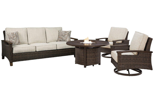Paradise Trail Outdoor Sofa, Lounge Chairs and Fire Pit Table - Imperial Furniture (Las Vegas, NV) - Multi Location