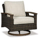 Paradise Trail Paradise Trail Fire Pit Table with 4 Nuvella Swivel Lounge Chairs - Imperial Furniture (Las Vegas, NV) - Multi Location