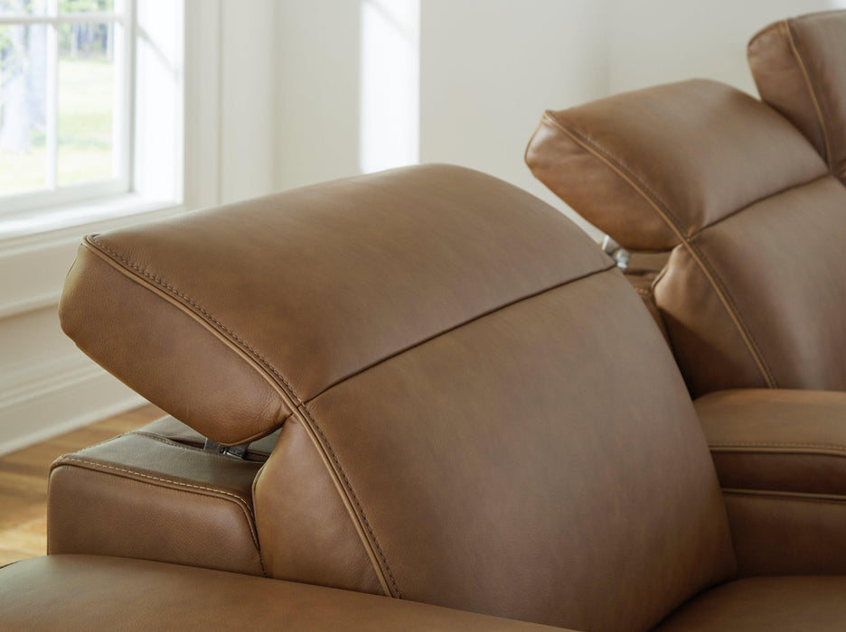 Magic Man Power Reclining Sectional Loveseat with Console - Imperial Furniture (Las Vegas, NV) - Multi Location