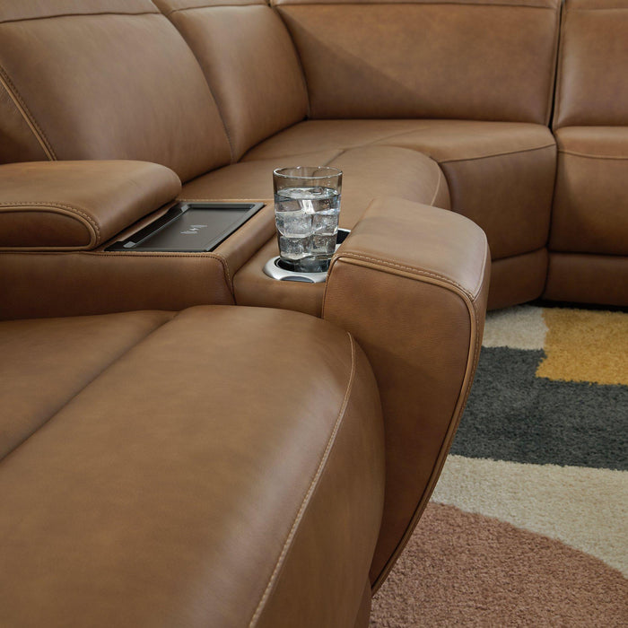 Magic Man Power Reclining Sectional with Console - Imperial Furniture (Las Vegas, NV) - Multi Location