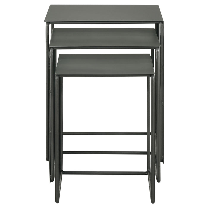 Imez 3-piece Rectangular Metal Nesting Table Grey - Imperial Furniture (Las Vegas, NV) - Multi Location