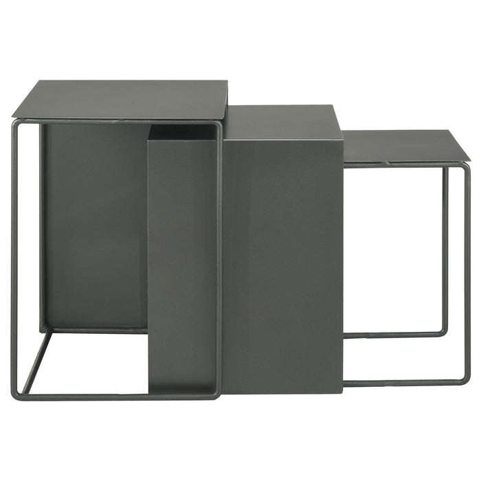 Imez 3-piece Rectangular Metal Nesting Table Grey - Imperial Furniture (Las Vegas, NV) - Multi Location