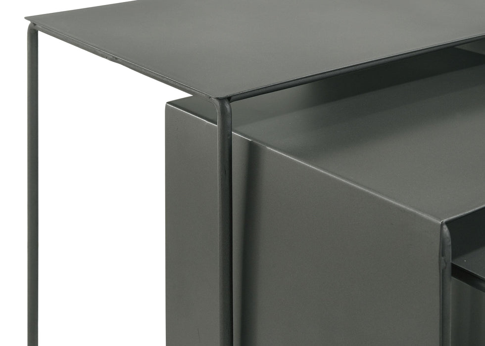 Imez 3-piece Rectangular Metal Nesting Table Grey - Imperial Furniture (Las Vegas, NV) - Multi Location