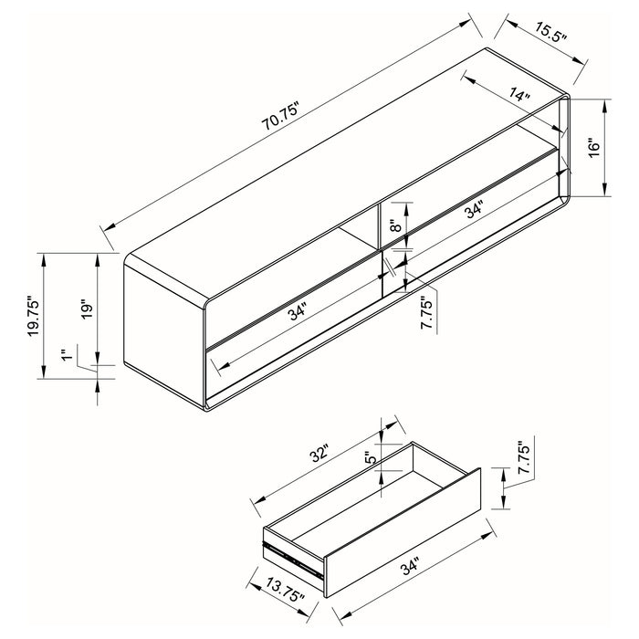 Ellice TV Stands - Imperial Furniture (Las Vegas, NV) - Multi Location