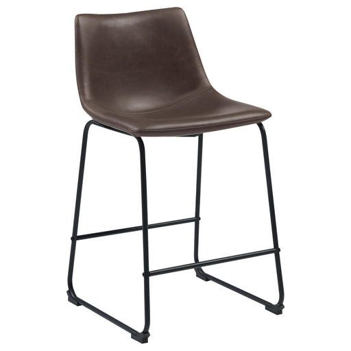 Michelle Armless Counter Height Stools Two-tone Brown and Black (Set of 2) - Imperial Furniture (Las Vegas, NV) - Multi Location