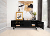 Marsden 2-door Wood 70" TV Stand Charcoal Black - Imperial Furniture (Las Vegas, NV) - Multi Location
