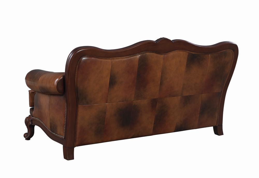 Victoria Rolled Arm Sofa Tri-tone and Brown - Imperial Furniture (Las Vegas, NV) - Multi Location