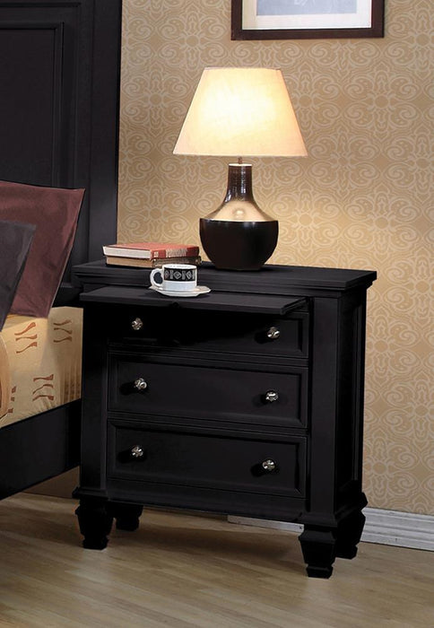 Sandy Beach 3-drawer Nightstand Black - Imperial Furniture (Las Vegas, NV) - Multi Location