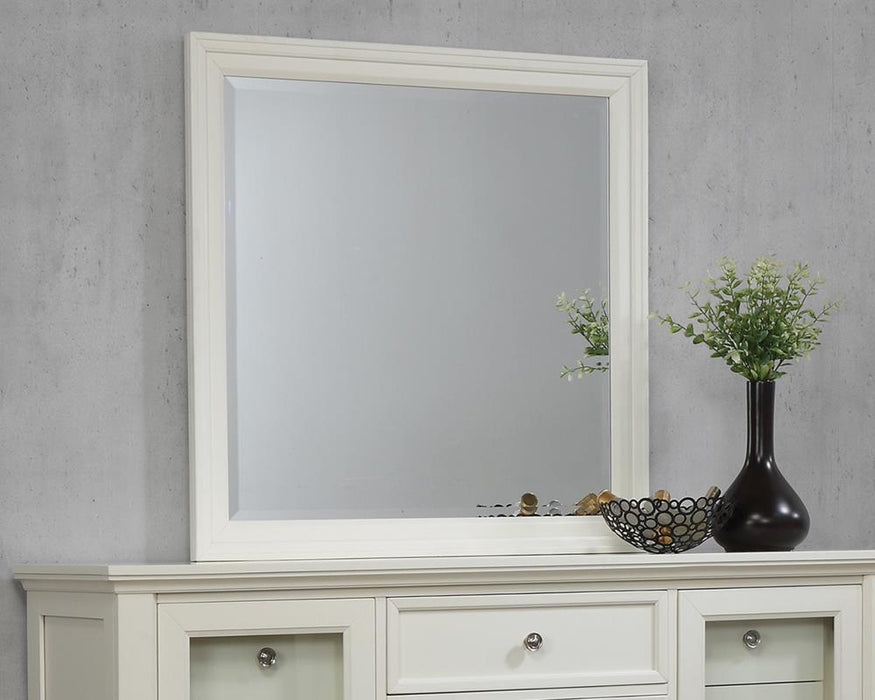 Sandy Beach Rectangular Dresser Mirror Cream White - Imperial Furniture (Las Vegas, NV) - Multi Location