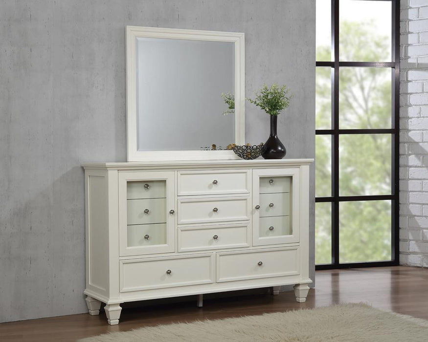 Sandy Beach Rectangular Dresser Mirror Cream White - Imperial Furniture (Las Vegas, NV) - Multi Location