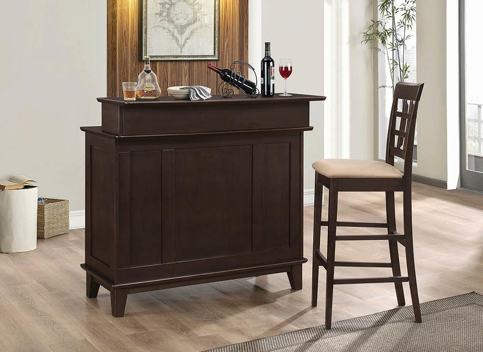 Gabriel Upholstered Counter Height Stools Cappuccino and Beige (Set of 2) - Imperial Furniture (Las Vegas, NV) - Multi Location
