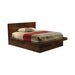 Jessica Eastern King & Queen Platform Bed with Rail Seating Cappuccino - Imperial Furniture (Las Vegas, NV) - Multi Location