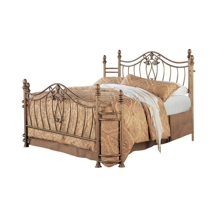 Sydney Eastern King & Queen Bed Antique Brushed Gold - Imperial Furniture (Las Vegas, NV) - Multi Location