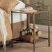 Sydney 2-shlef Nightstand Antique Brushed Gold - Imperial Furniture (Las Vegas, NV) - Multi Location