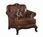 Victoria Rolled Arm Chair Tri-tone and Brown - Imperial Furniture (Las Vegas, NV) - Multi Location