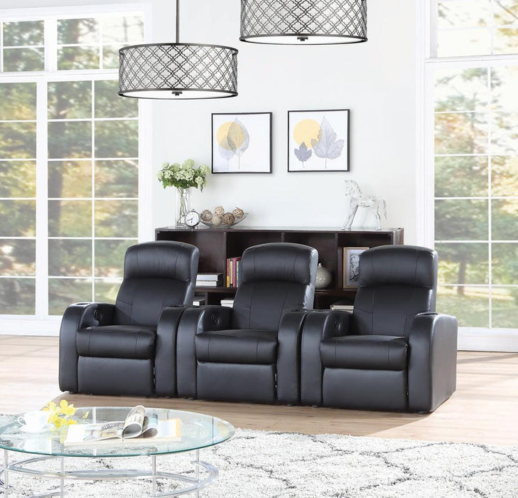 Cyrus Home Theater Upholstered Recliner Black - Imperial Furniture (Las Vegas, NV) - Multi Location