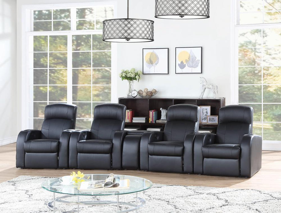 Cyrus Home Theater Upholstered Recliner Black - Imperial Furniture (Las Vegas, NV) - Multi Location