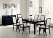 Louise Rectangular Dining Table with Extension Leaf Black - Imperial Furniture (Las Vegas, NV) - Multi Location
