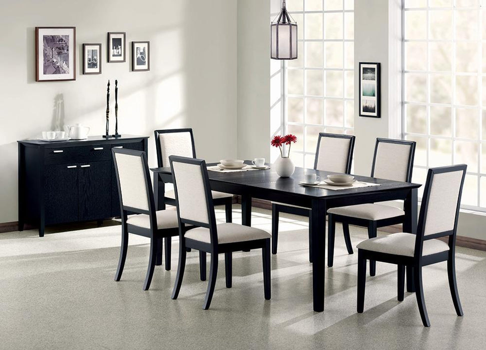 Louise Rectangular Dining Table with Extension Leaf Black - Imperial Furniture (Las Vegas, NV) - Multi Location