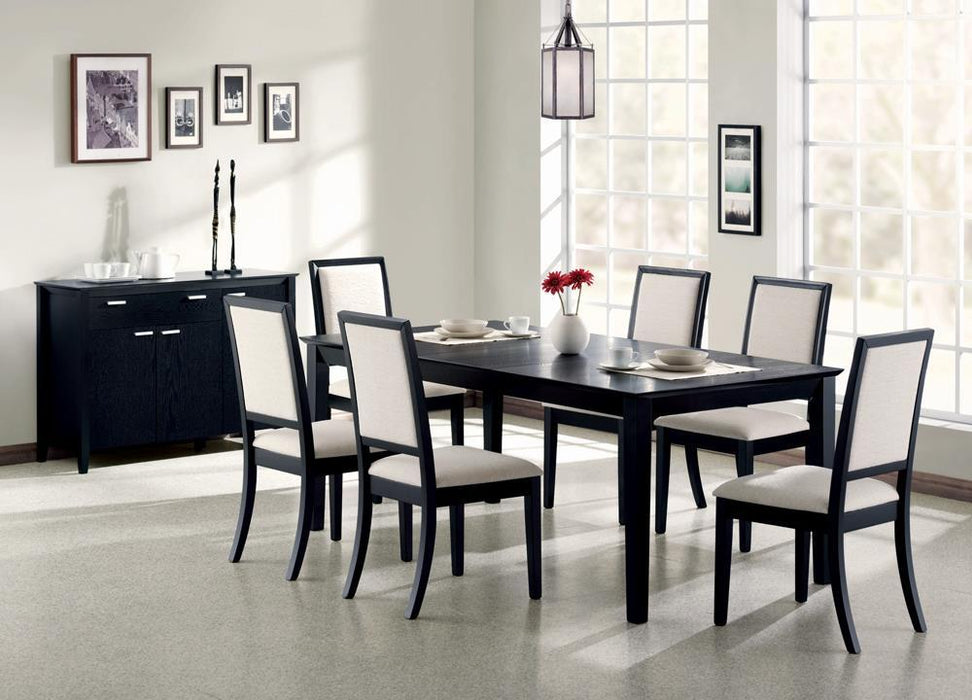 Louise Upholstered Dining Side Chairs Black and Cream (Set of 2) - Imperial Furniture (Las Vegas, NV) - Multi Location