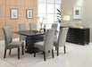Stanton Rectangle Pedestal Dining Table Black - Imperial Furniture (Las Vegas, NV) - Multi Location