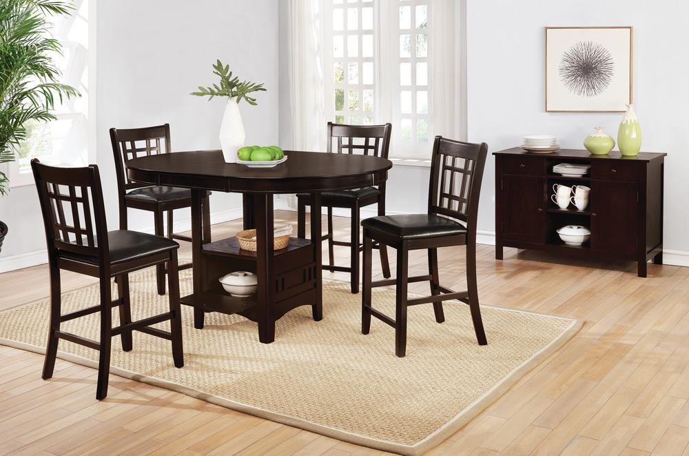 Lavon Upholstered Counter Height Stools Black and Espresso (Set of 2) - Imperial Furniture (Las Vegas, NV) - Multi Location