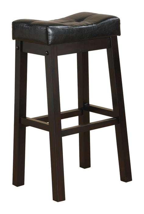 Donald Upholstered Bar Stools Black and Cappuccino (Set of 2) - Imperial Furniture (Las Vegas, NV) - Multi Location