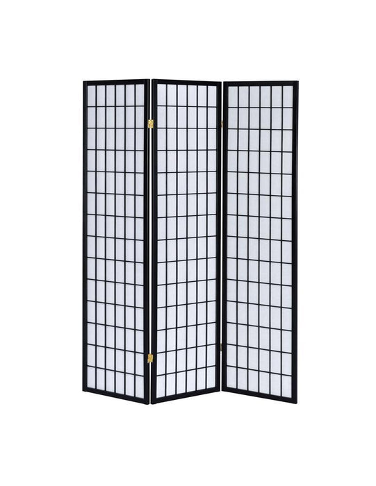 Carrie 3-panel Folding Screen Black and White - Imperial Furniture (Las Vegas, NV) - Multi Location