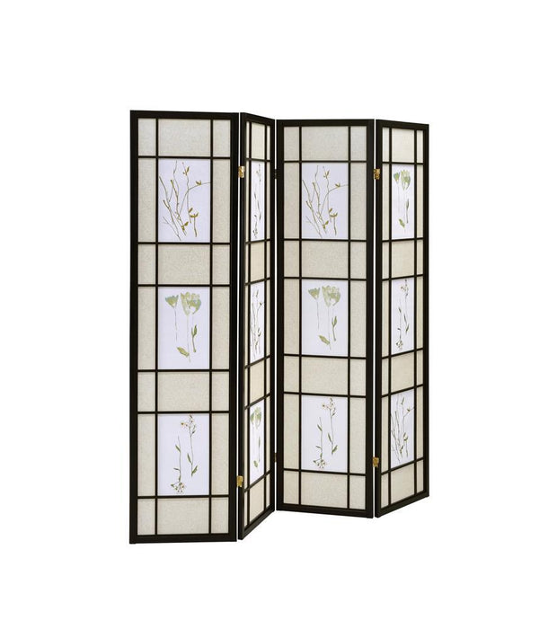Catabella 4-panel Floral Print Folding Screen Multi-color - Imperial Furniture (Las Vegas, NV) - Multi Location