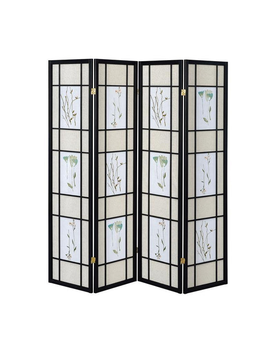 Catabella 4-panel Floral Print Folding Screen Multi-color - Imperial Furniture (Las Vegas, NV) - Multi Location