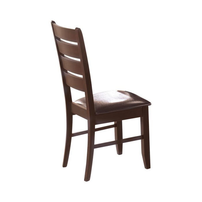 Dalila Ladder Back Side Chairs Cappuccino and Black (Set of 2) - Imperial Furniture (Las Vegas, NV) - Multi Location