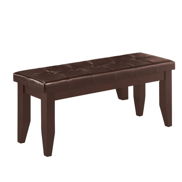 Dalila Tufted Upholstered Dining Bench Cappuccino and Black - Imperial Furniture (Las Vegas, NV) - Multi Location